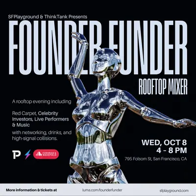 Founder Funder Rooftop Mixer event poster